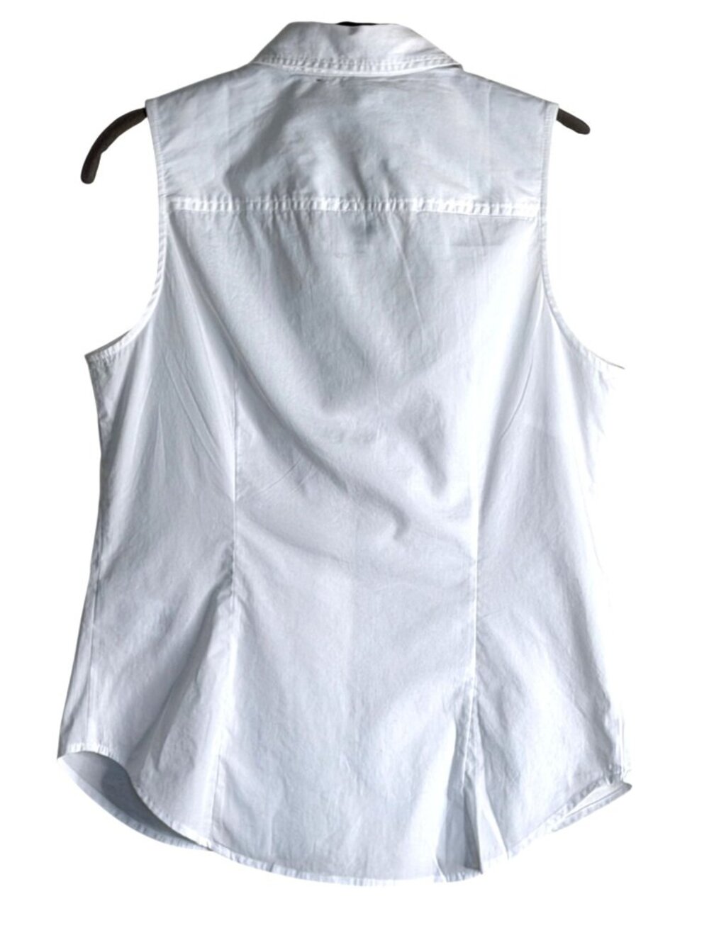 J.Crew Sleeveless White Cotton Poplin Button Down Top Shirt Size Small NWT - Picture 3 of 6